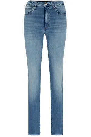 HUGO BOSS Slim-Fit Jeans aus blauem Stretch-Denim
