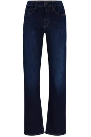 HUGO BOSS Straight-Fit Jeans aus blauem Stretch-Denim
