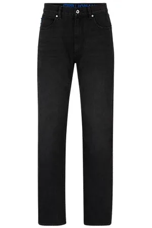 HUGO BOSS Dunkelgraue Regular-Fit Jeans aus Denim