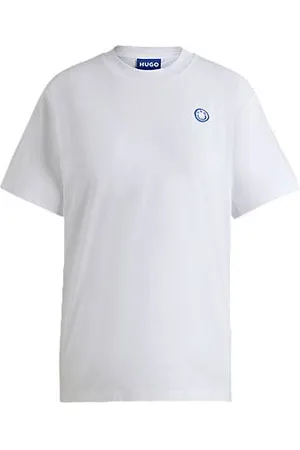 HUGO BOSS T-Shirt aus Baumwoll-Jersey mit Logo-Aufnäher