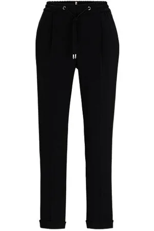 HUGO BOSS Regular-Fit Hose aus japanischem Krepp