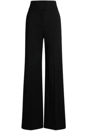 HUGO BOSS Regular-Fit Hose mit hohem Bund und ausgestelltem Bein