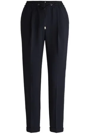 HUGO BOSS Regular-Fit Hose aus japanischem Krepp