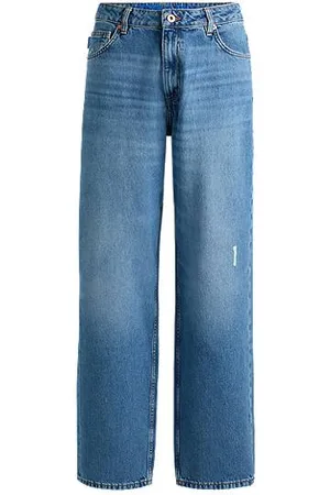 HUGO BOSS Relaxed-Fit Jeans aus mittelblauem Baumwoll-Denim