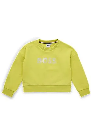 HUGO BOSS Kids-Sweatshirt aus Baumwoll-Mix mit Fleece-Struktur und Logo-Artwork