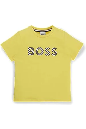 HUGO BOSS Kids-T-Shirt aus reinem Baumwoll-Jersey mit Logo-Prägung
