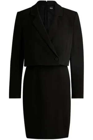 HUGO BOSS Elegantes Kleid aus mattem Gewebe