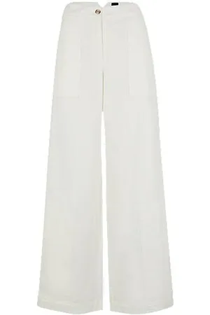 HUGO BOSS Regular-Fit Hose aus Baumwoll-Mix mit Twill-Struktur