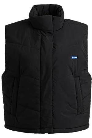 HUGO BOSS Wasserabweisende Weste mit blauem Logo-Label