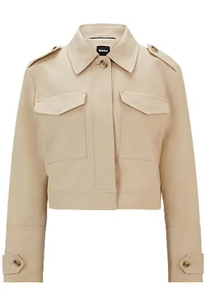 HUGO BOSS Regular-Fit Jacke aus Baumwoll-Mix