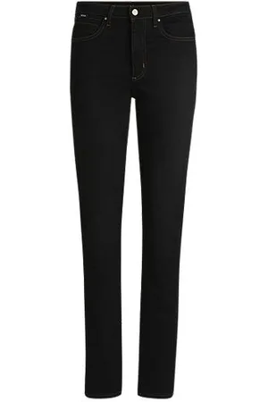 HUGO BOSS Slim-Fit Jeans aus schwarzem Stretch-Denim