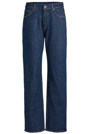 HUGO BOSS Melierte Jeans aus bequemem blauem Stretch-Denim