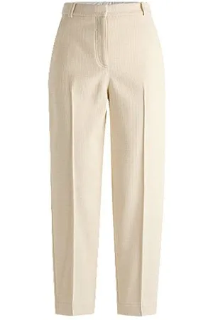 HUGO BOSS Relaxed-Fit Hose aus Samt-Cord mit hohem Bund