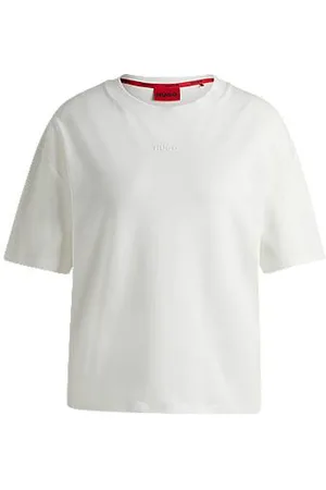 HUGO BOSS Relaxed-Fit T-Shirt aus softem Jersey mit kontrastfarbenem Logo