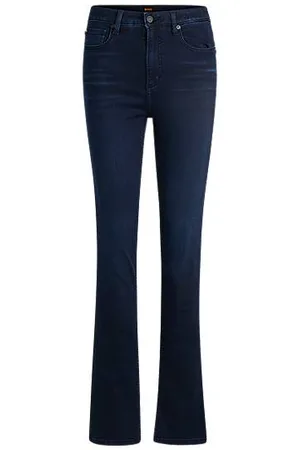 HUGO BOSS Ausgestellte Slim-Fit Jeans aus blauem Stretch-Denim