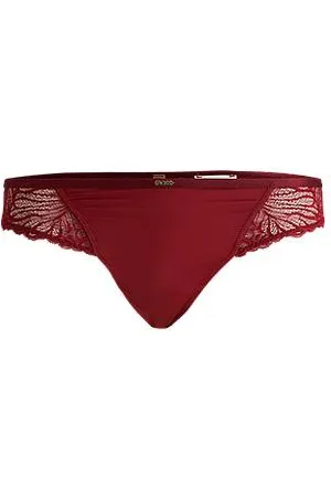 HUGO BOSS Brazilian-Slip mit elastischer Spitze und Logo-Detail