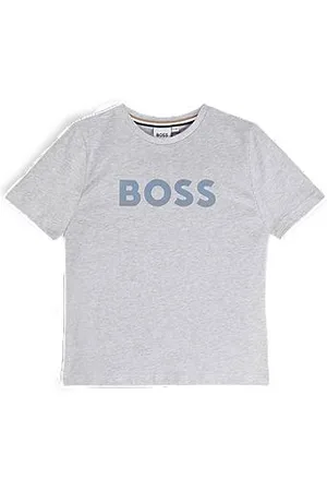 HUGO BOSS Regular-Fit Kids-T-Shirt aus Baumwolle mit Logo-Print