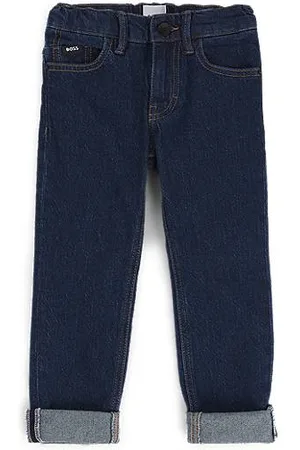 HUGO BOSS Slim-Fit Kids-Jeans mit Double-B-Monogramm auf der Niete