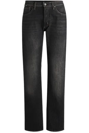HUGO BOSS Straight-Fit Jeans aus komfortablem Stretch-Denim in ausgebleichtem