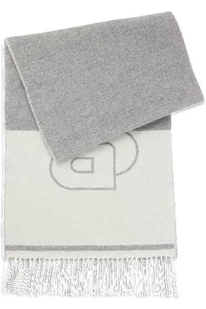 HUGO BOSS Schal aus Woll-Mix mit Double-B-Monogramm