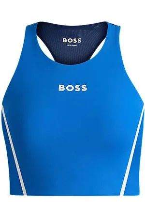 HUGO BOSS Cropped-Top aus Stretch-Jersey mit Mesh-Details