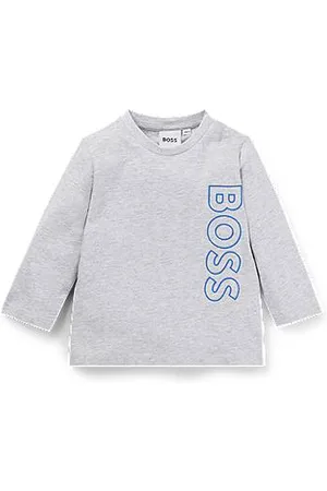 HUGO BOSS Kids-Longsleeve aus Baumwolle mit vertikalem Logo