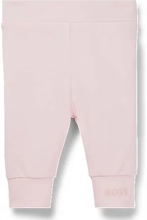 HUGO BOSS Baby-Leggings aus Stretch-Baumwolle mit Logo-Print am Saum
