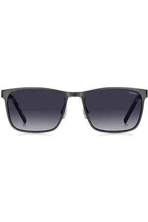 HUGO BOSS Sonnenbrille mit strukturierten Bügel aus schwarzem Stahl