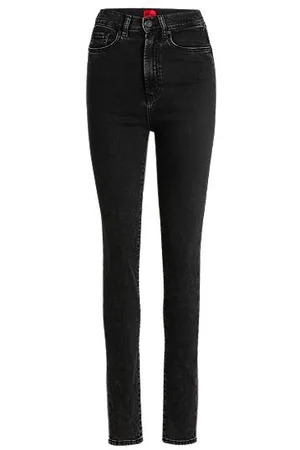 HUGO BOSS Skinny-Fit Jeans aus schwarzem Super-Stretch-Denim