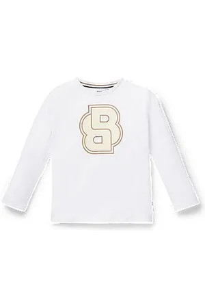 HUGO BOSS Kids-Longsleeve aus Baumwolle mit Double-B-Monogramm