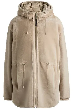 HUGO BOSS Hybrid-Parka aus Schafsfell mit einer Weste mit Daunenfüllung