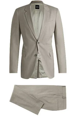 HUGO BOSS Slim-Fit Anzug aus Schurwolle mit Nadelstreifen