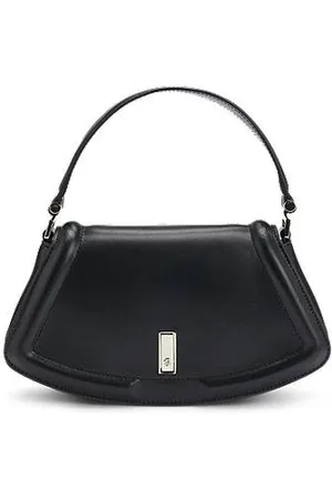 HUGO BOSS Ariell Umhängetasche aus Leder mit metallenem Double-B-Monogramm
