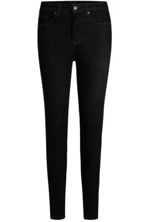 HUGO BOSS Skinny-Fit Jeans aus schwarzem Super-Stretch-Denim
