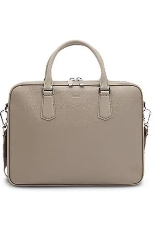 HUGO BOSS Aktentasche aus italienischem Leder mit charakteristischen Details