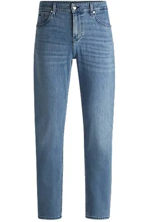 HUGO BOSS Maine Regular-Fit Jeans aus besonders softem blauem Denim