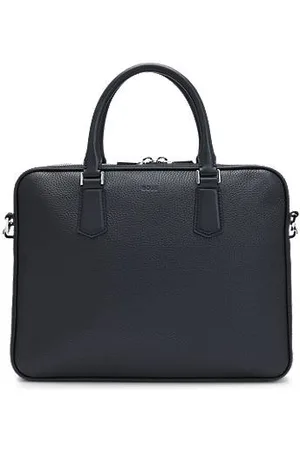HUGO BOSS Aktentasche aus italienischem Leder mit charakteristischen Details