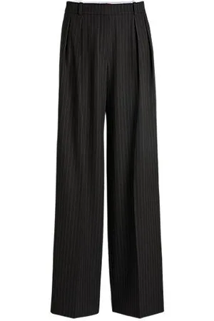 HUGO BOSS Regular-Fit Hose aus Stretch-Gewebe mit Nadelstreifen