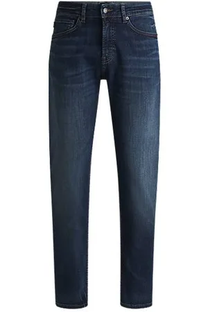 HUGO BOSS Maine Regular-Fit Jeans aus mittelblauem Stretch-Denim