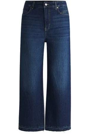 HUGO BOSS Jeans aus indigoblauem Stretch-Denim mit weitem Beinverlauf