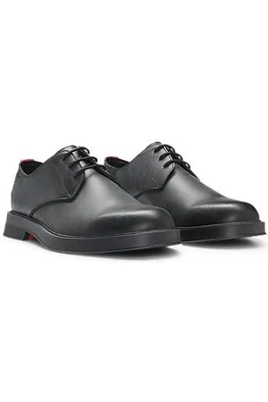 HUGO BOSS Derby-Schuhe aus Leder mit Metallösen