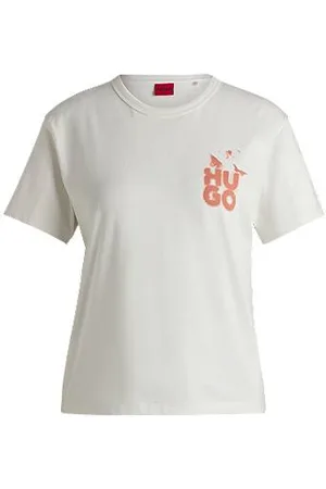 HUGO BOSS T-Shirt aus Baumwolle mit saisonalem Grafik-Print