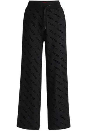 HUGO BOSS Jogginghose mit Tunnelzug und geflockten Logos