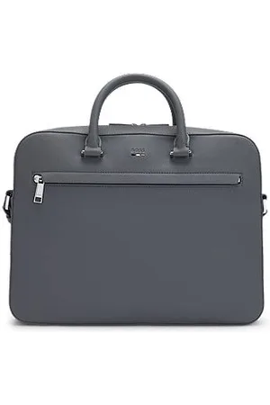 HUGO BOSS Aktentasche aus genarbtem Kunstleder mit Signature-Details
