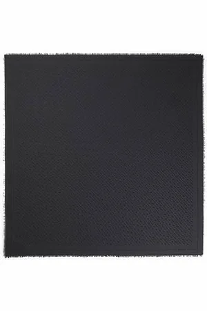 HUGO BOSS Schal aus Modal-Mix mit Wolle und Monogramm-Jacquard