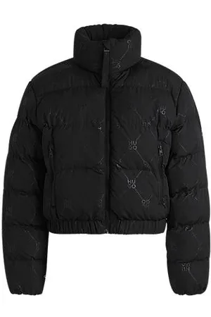 HUGO BOSS Wattierte Relaxed-Fit Jacke mit Stack-Logo-Motiv