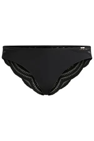 HUGO BOSS Slip mit Spitzen-Details und Logo-Detail