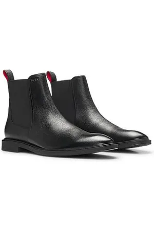HUGO BOSS Chelsea Boots aus Leder mit konturierten Seiten