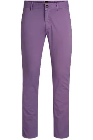 HUGO BOSS Slim-Fit Chino aus elastischem Baumwoll-Satin