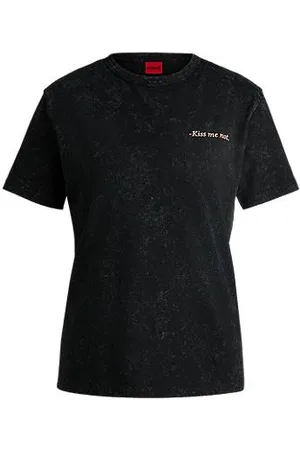 HUGO BOSS T-Shirt aus reiner Baumwolle mit Rundhalsausschnitt und saisonalem Print